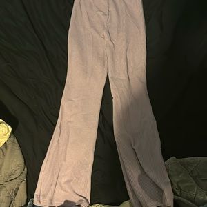 Purple flare leggings, they are very stretchy, soft, and comfortable!